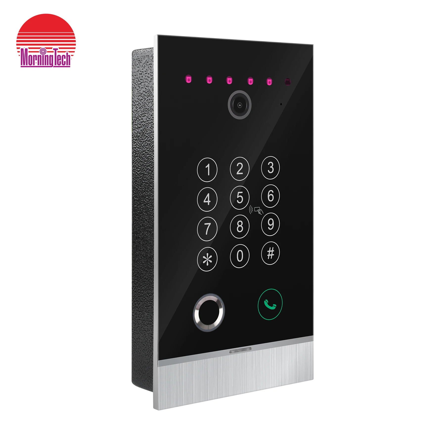 هاتف باب فيديو ذكي للأمان مزود بكاميرا عالية الدقة وبطاقة RFID/كلمة المرور/بصمة الإصبع لفتح أجهزة الأمان الذكية