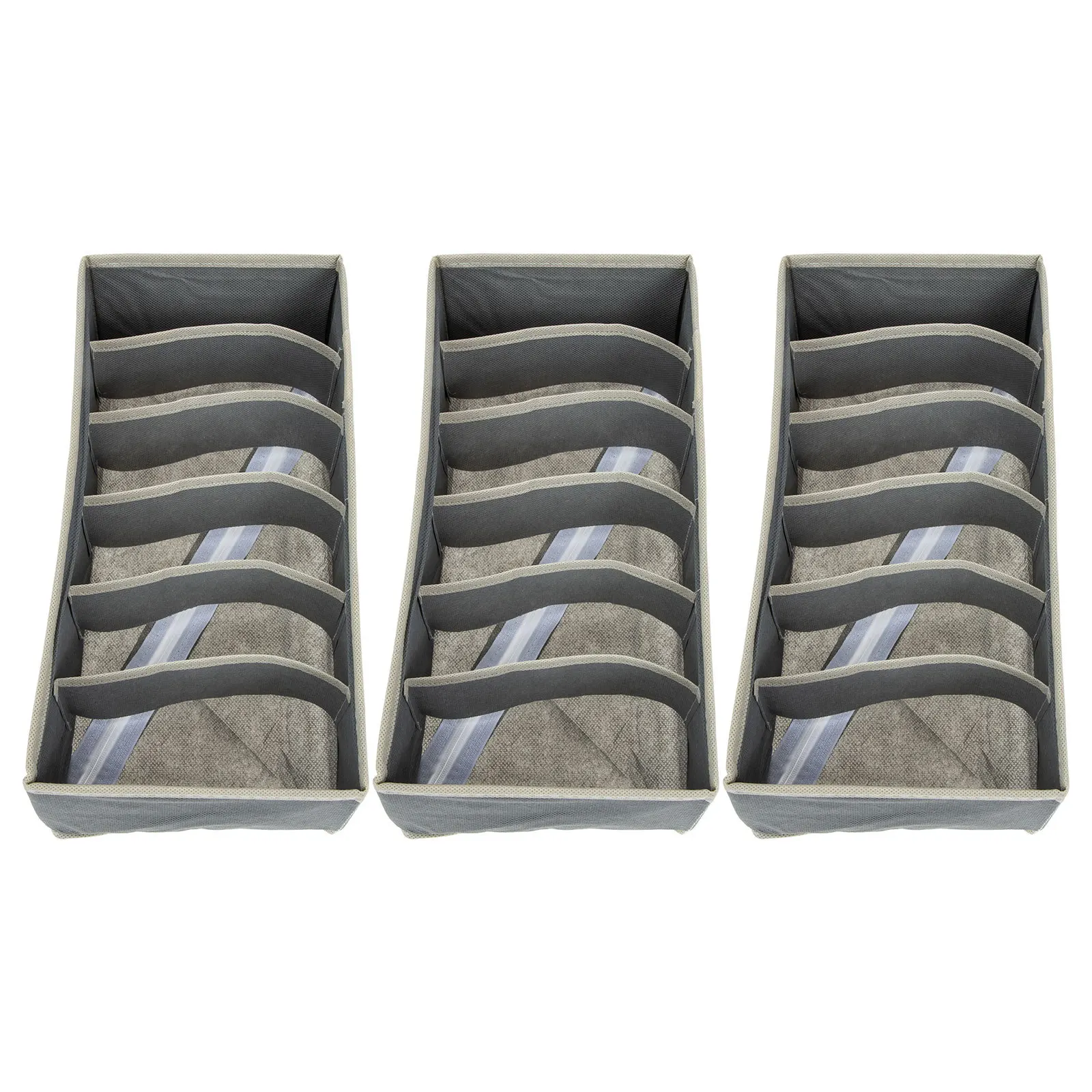 

3pcs Thickened Non-Woven Underwear Storage Box Sock Sock Box Sorting Container Home Home Supplies Wardrobe Case