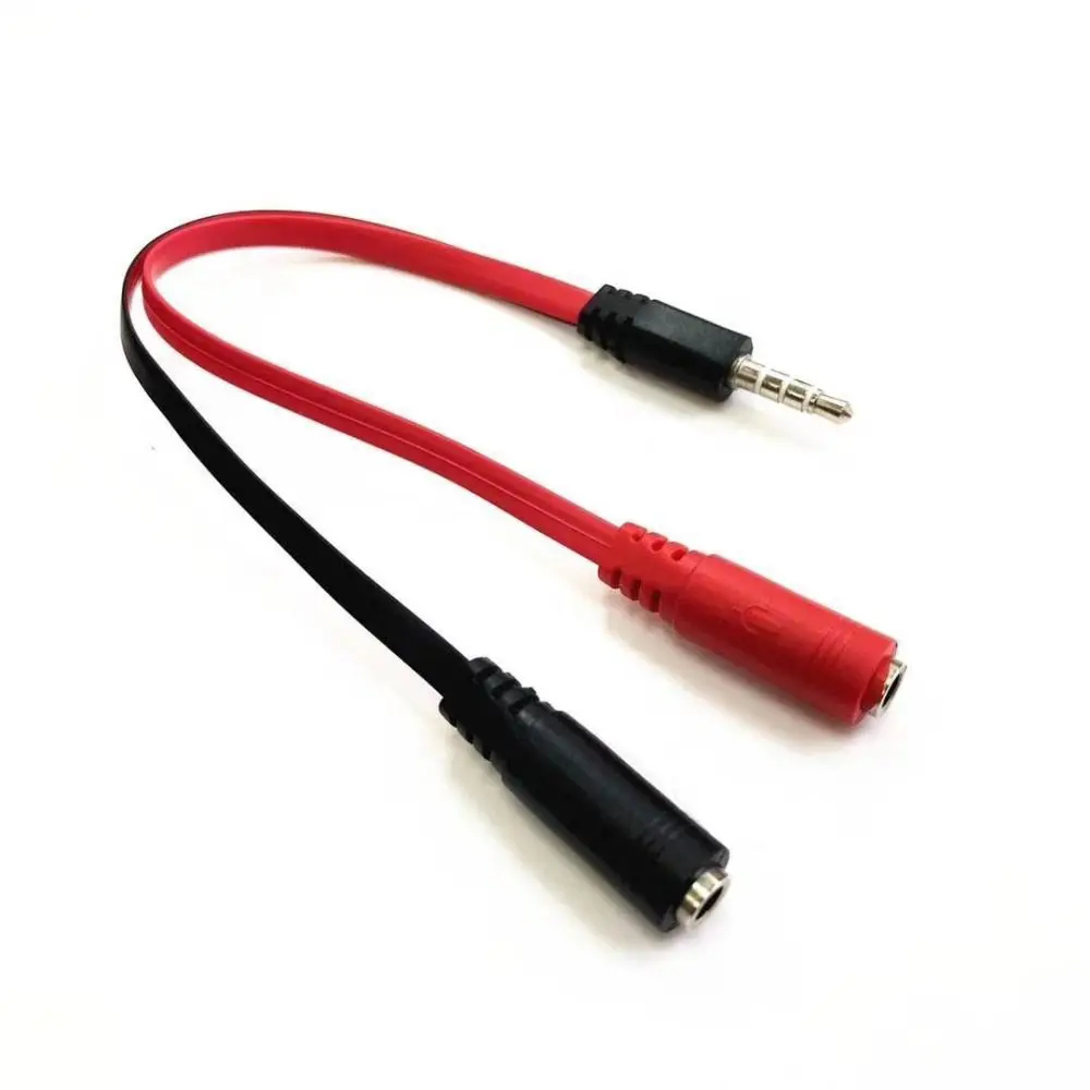 Not Easily Broken 1 Male To 2 Female 3.5 Jack Audio Splitter Cable Audio Cable 1 Female To 2 Male Adapter Cord PVC Smart Phone