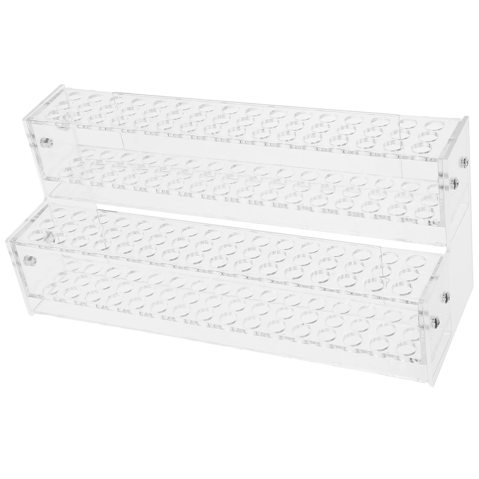 

1pc 48 Slot Clear Acrylic Pen Stand Double Layer Pencil Organizer Transparent Desk Holder For Makeup Brushes Eyebrow Pens
