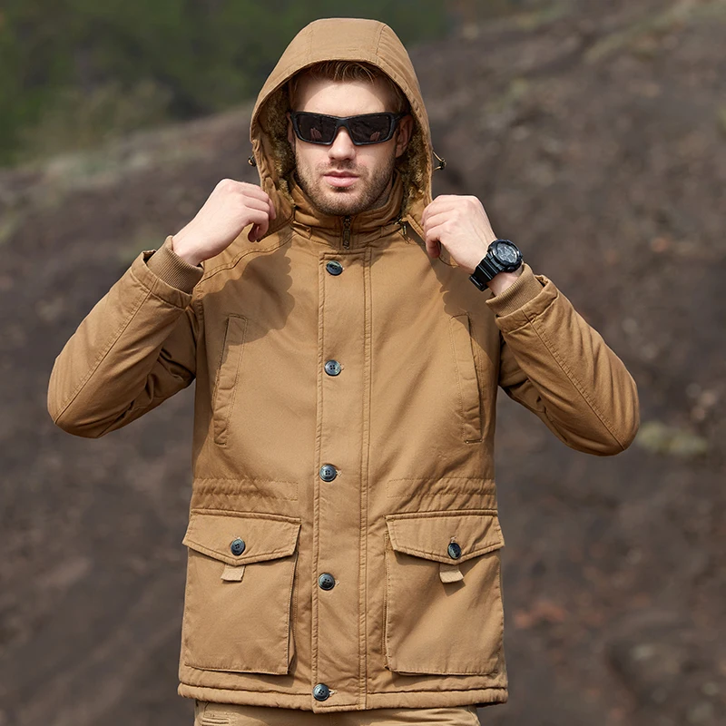 Manteau à capuche décontracté coupe-vent pour hommes, veste en coton pour hommes, vêtements de maintien au chaud, haut polyvalent, tendance de la mode, automne, hiver, nouveau