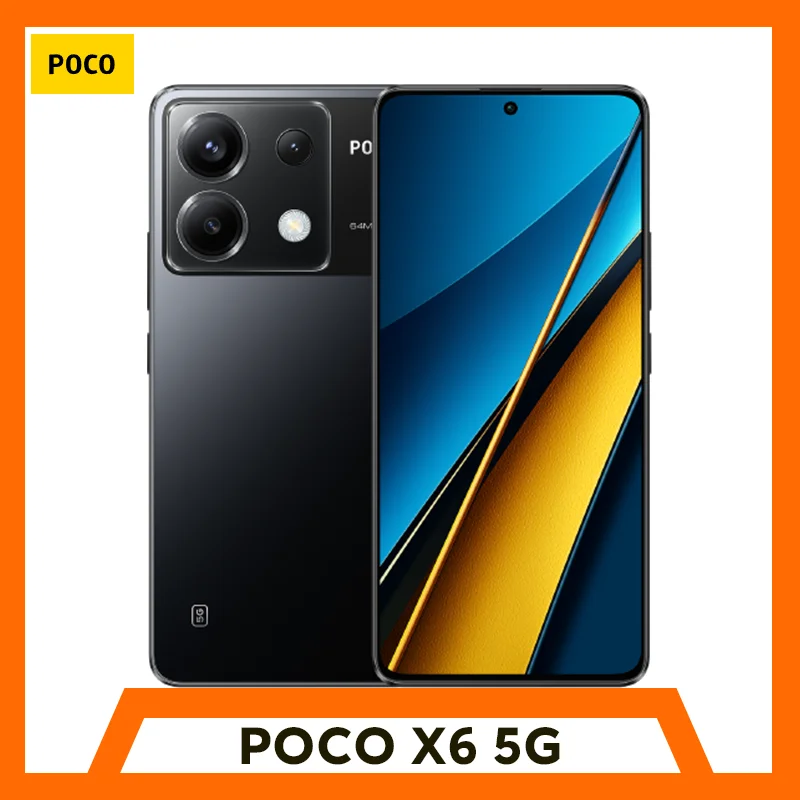 Version mondiale POCO X6 5G Snapdragon® 7s Gen 2 CrystalRes 120Hz FIow AMOLED 64MP Triple caméra