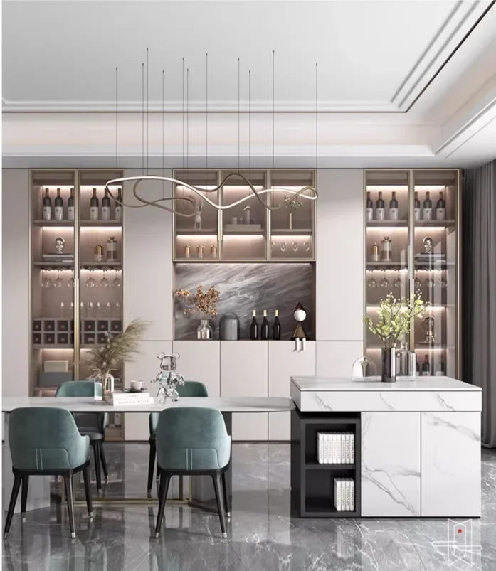 Integrated wine cabinet, modern minimalist living room, multifunctional tea cabinet, dining room storage cabinet