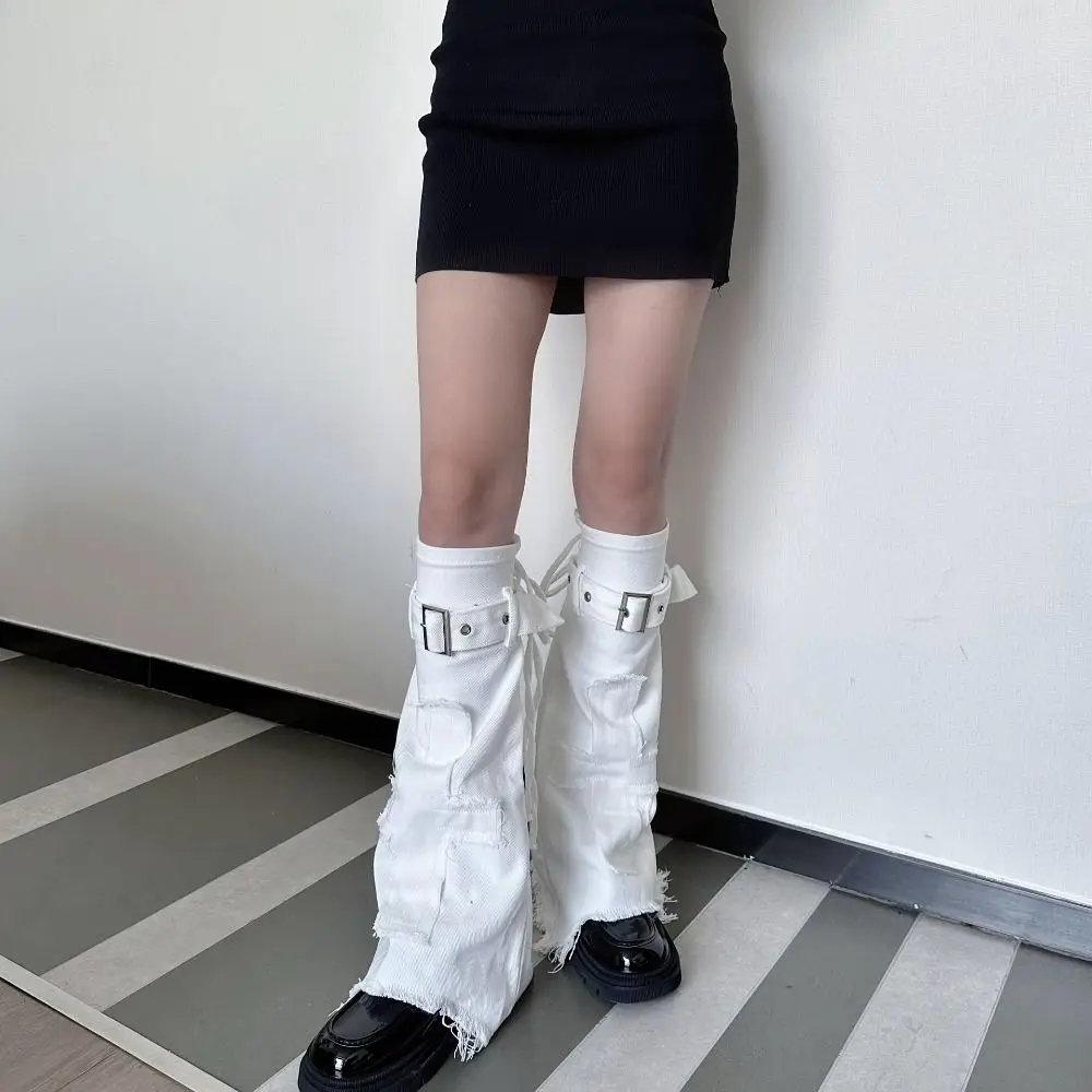 Casual Y2k Cross Leg Warmers JK Spicy Girl Trumpet Leg Covers Sweet Cool Retro Long Stockings Women