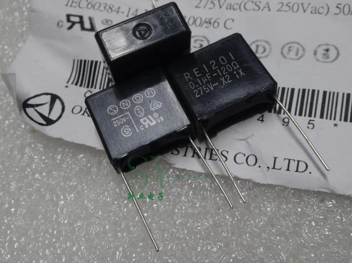 5PCS/10PCS RE1201 Arc extinguisher 0.1uf+120Ω 0.1uf+120R Surge suppressor ( Long Pin )