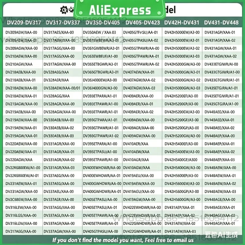 Dryer Repair Kit Includes DC97-16782A Dryer Roller Includes DC93-00634A Idler Pulley for  Dryer