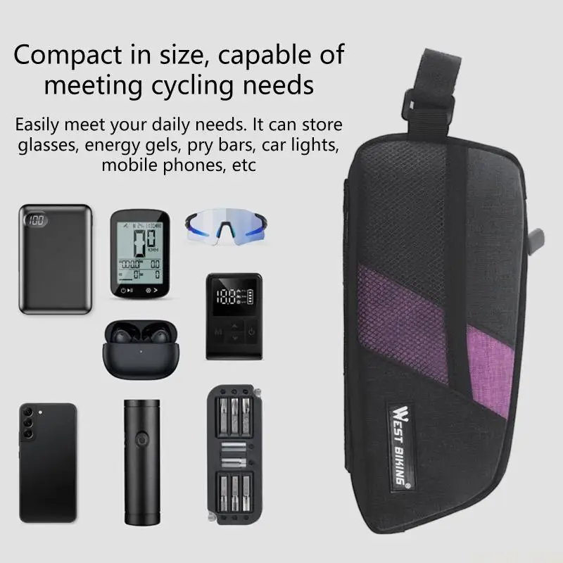 

M5TC Large Capacity Bicycles Bag Frame Front Tube Bag Light Weight Cycling Bag