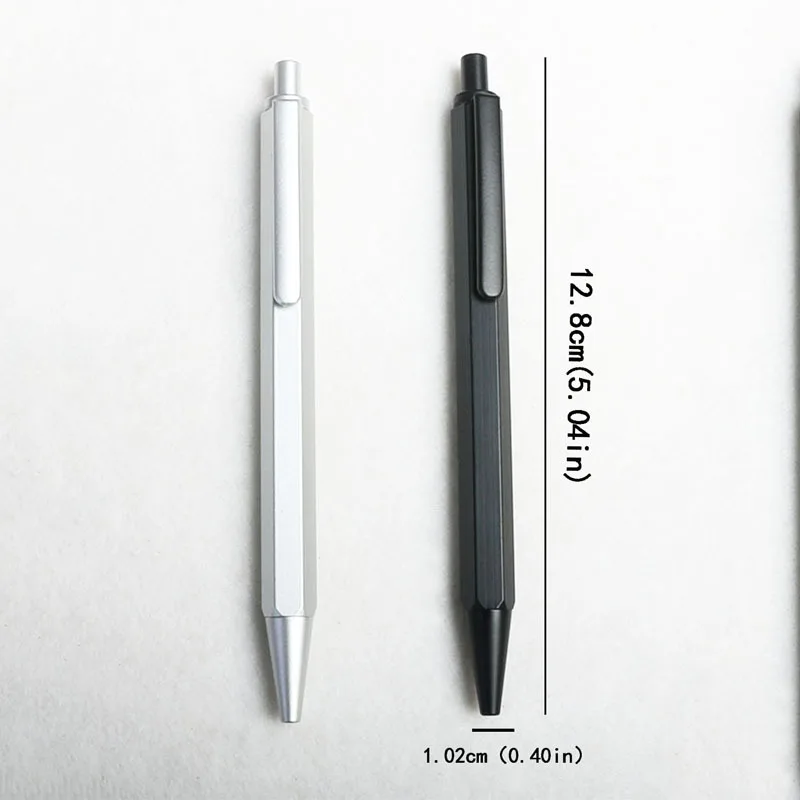 Hexagonal Metal Ballpoint Pen, Custom Laser Engraved Logo, Business Signature Pen, Office School Writing Gift Pen