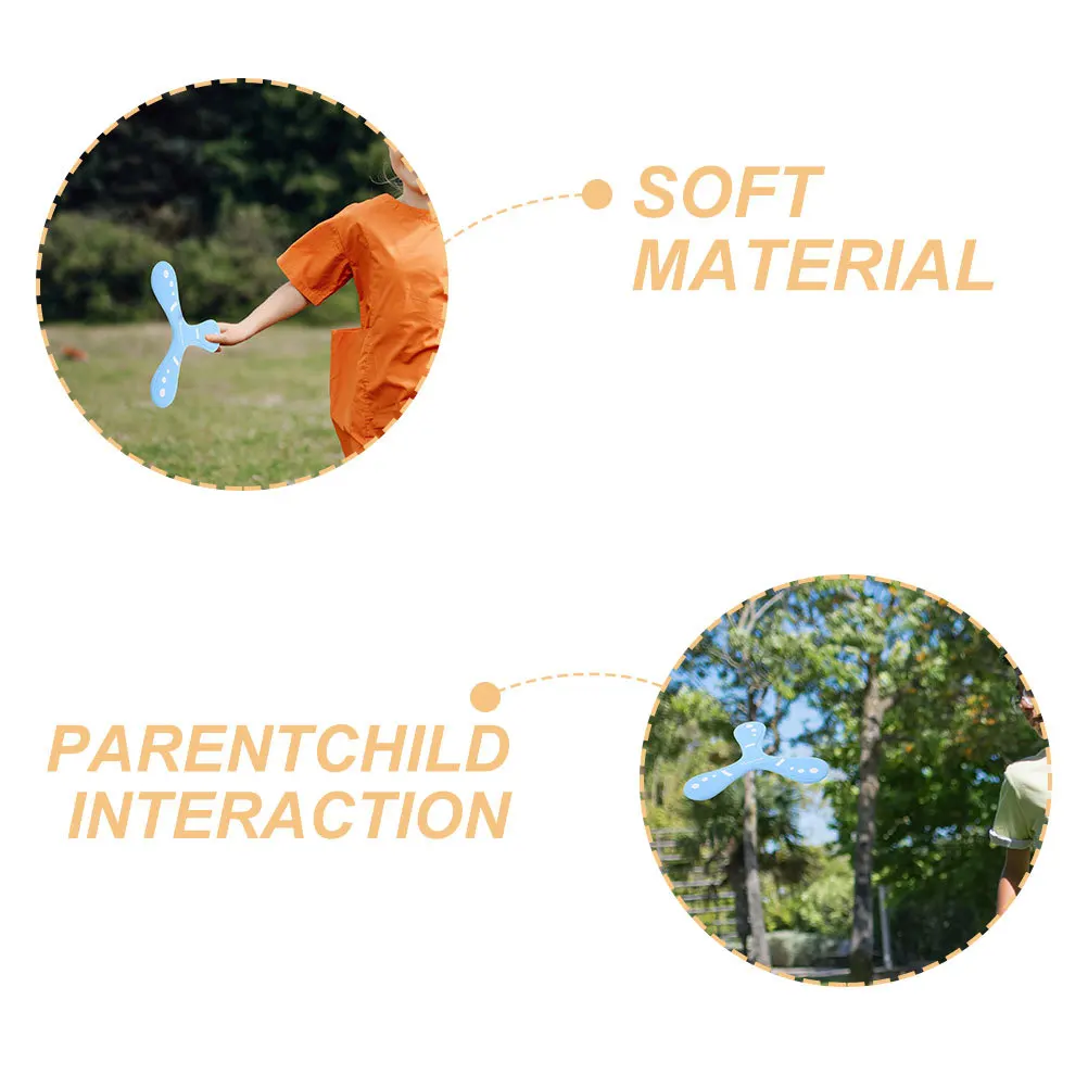 2 Stücke Weiche Dicke Bumerang für Kinder Outdoor Erholung Interaktive Fliegen Spiel Kinder Party Werfen Fangen Aktivität