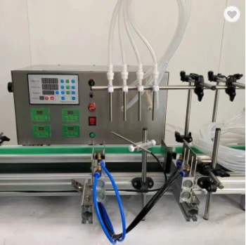 4 Heads Table Top Automatic Diaphragm Pump Liquid Bottle Filling Machine for Production Line