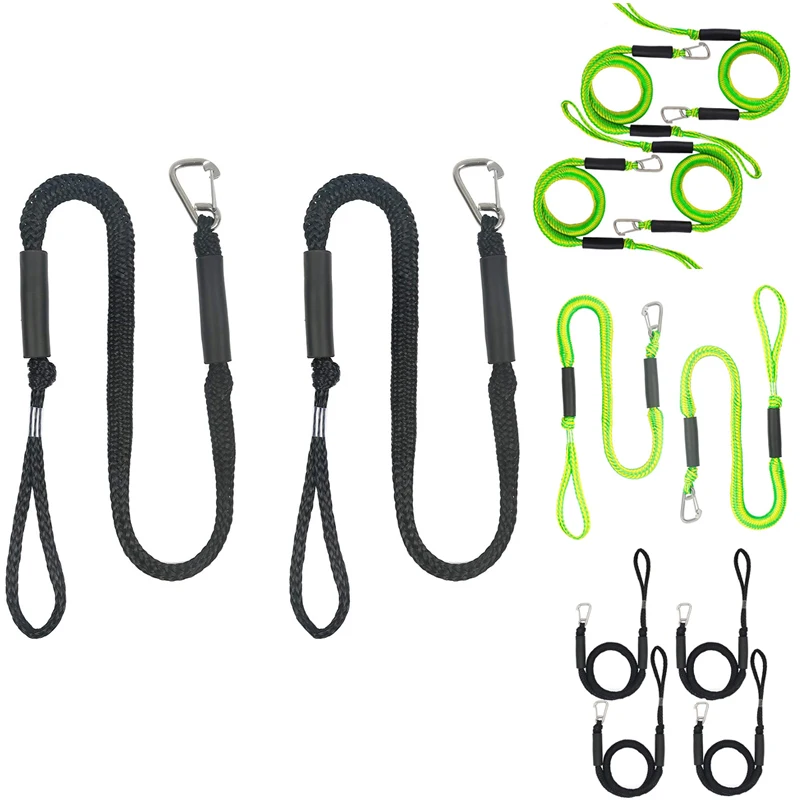 

4Ft Boat Bungee Dock Line With Hook Mooring Rope Boat Accessories For Boats Pontoon Kayak