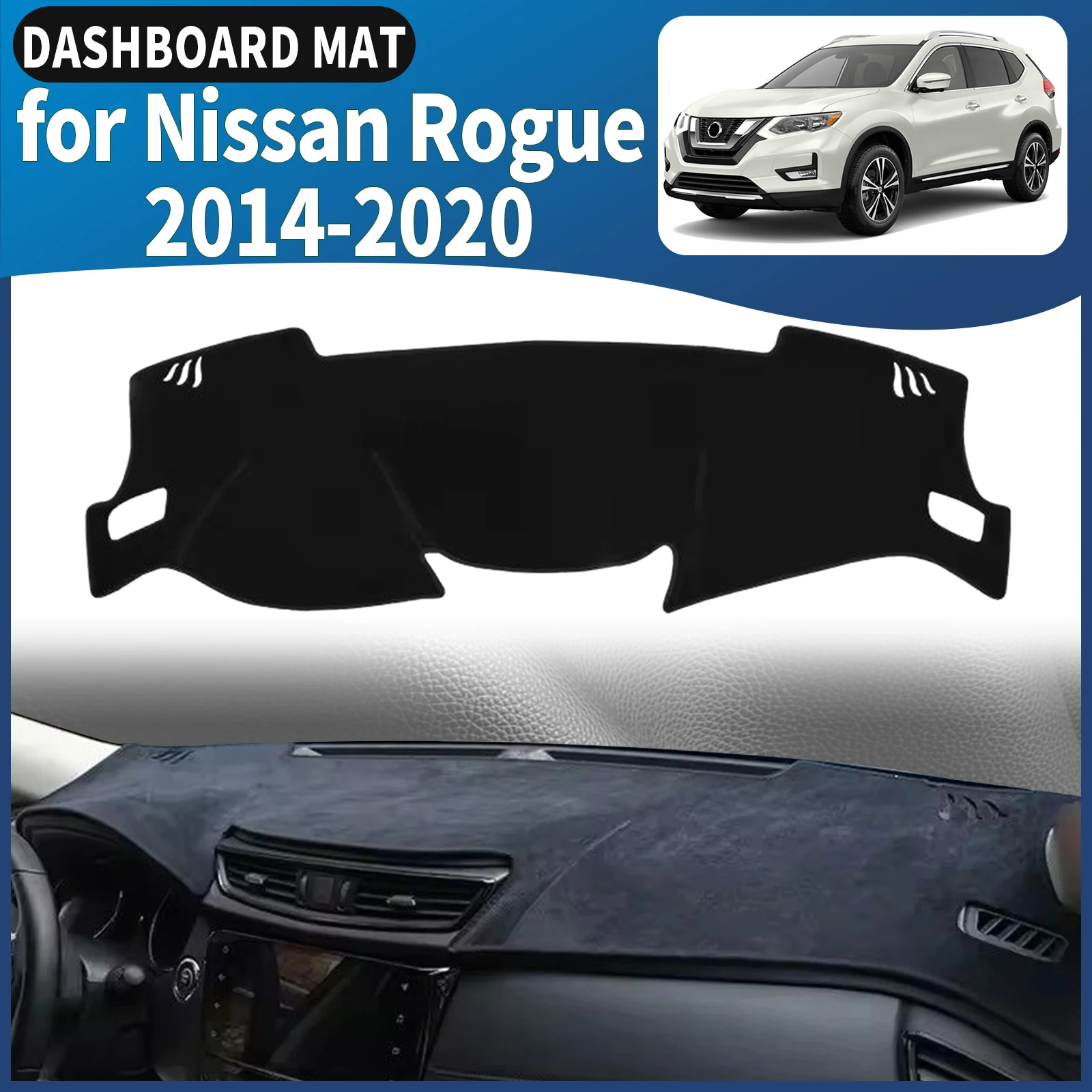 

fit for Nissan Rogue J11 2020-2014 Dashboard Cover Mat Sunshade Anti‑Slip Dash Carpet Protector Interior Parts Accessories