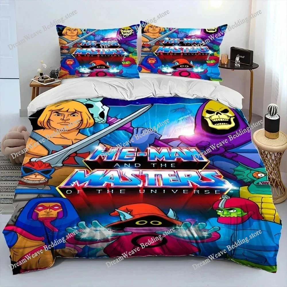 

The Masters of The Universe Duvet Cover Pillowcase Bedding Set Adult Boy Bedroom Decoration Children Gift Single Double Size
