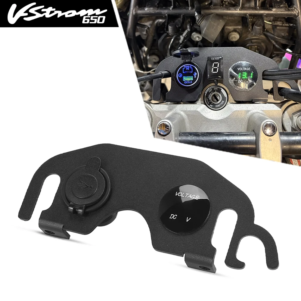 

Motorcycle Auxiliary Shelf USB Dash Panel Aftermarket Fit For Suzuki V-strom650 DL650 2004-2011 2010 2009 2008 2007 2006 2005