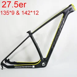 27.5er 142*12 135*9 THRUST Carbon Frame 15 17 19 Carbon mtb Frame BSA BB30 Bike Bicycle Frame boost mtb frame mountain