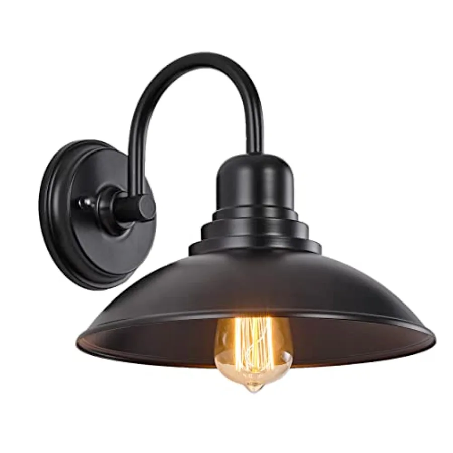 

Уличный светильник на гибкой ножке в стиле фермерского дома с цоколем E26, круглый, для дома, гаража, ванной комнаты, спальни