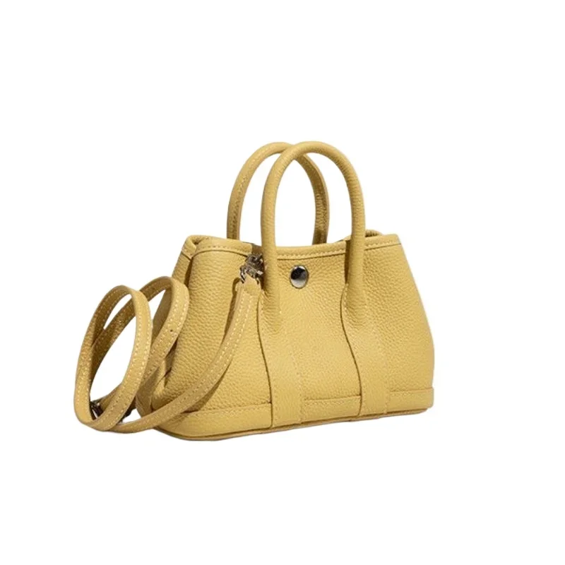 

Mini Genuine Leather Shoulder Bag for Women Workplace Daily Use Small Handbag Tote Elegant Stylish Durable Light Luxury