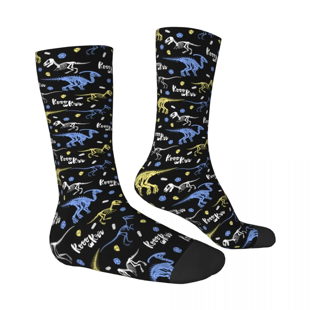 Skeleton Pattern Dinosaur Dinosaurs Socks Male Mens Women Summer Stockings Printed