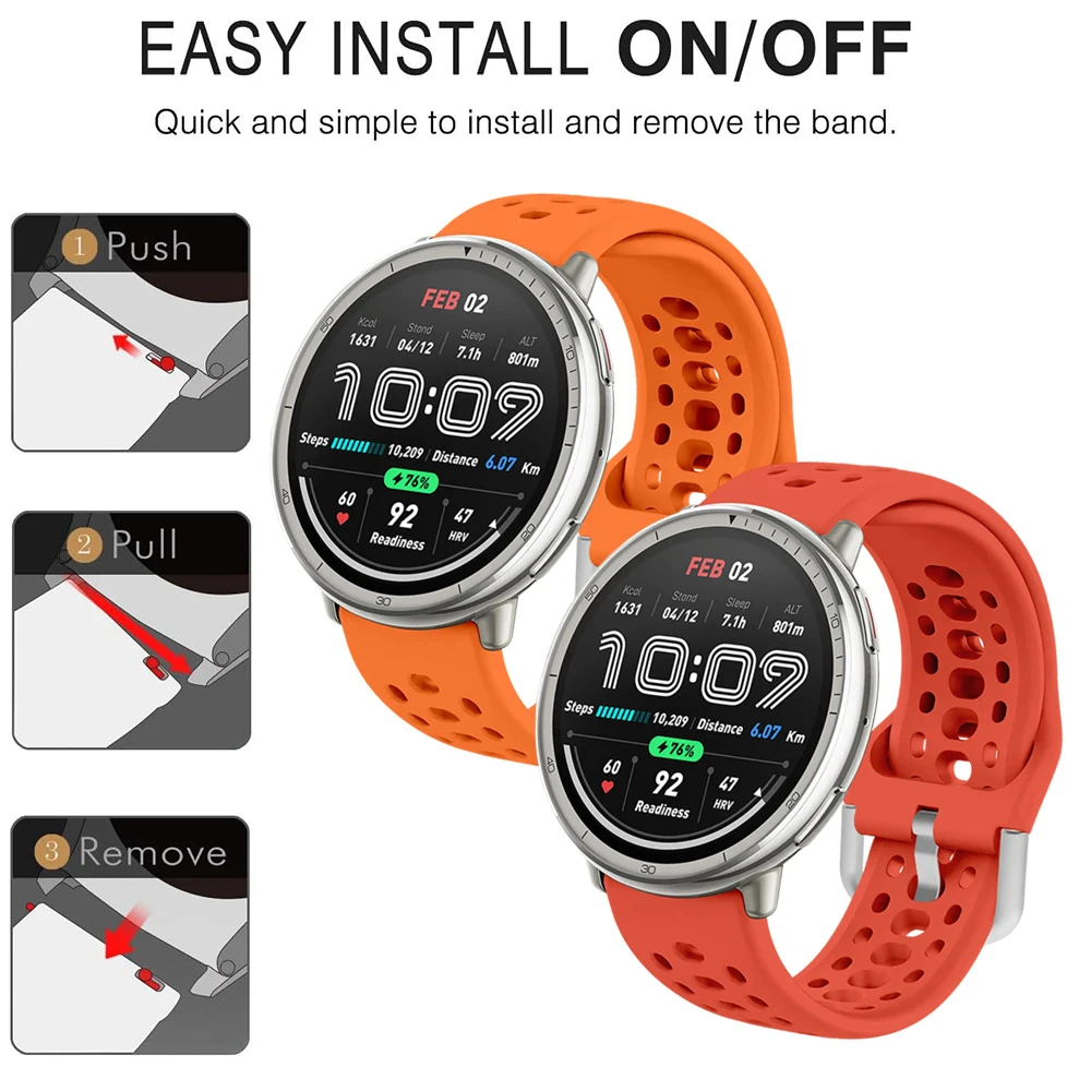 20mm Strap for Amazfit Active 2 Square/Active 2/Active GTS 4 3 2 Men Women Replacement Wristband for Amazfit Active 2 Square