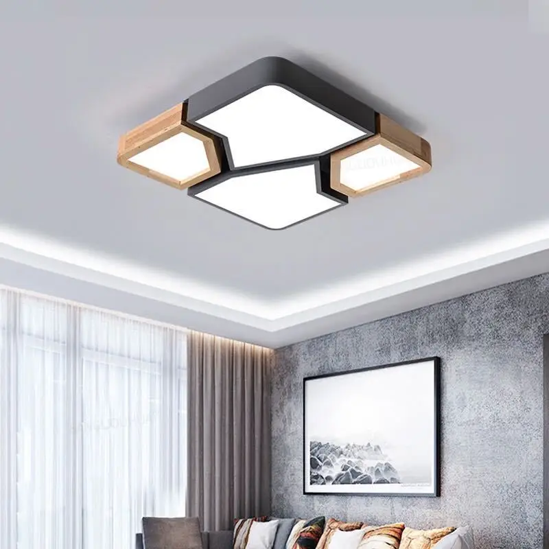 Nordic Modern Splicing Rectangles Ceiling Lamps Minimalist Atmospheric Led Indoor Lighting Bedroom Living Room Kitchen Lights