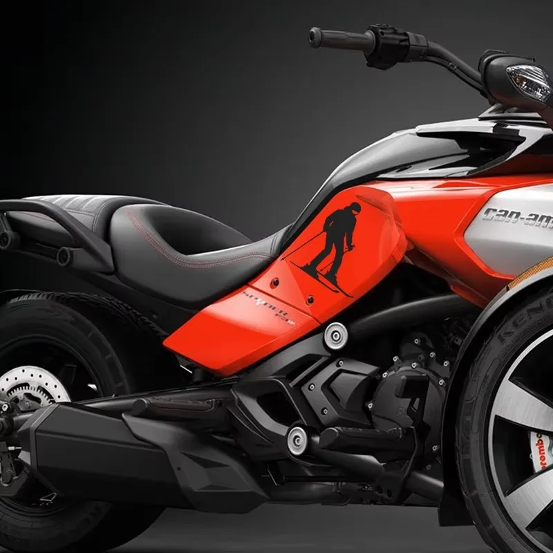 Skier تصميم التصميم نافذة الوفير دراجة نارية خزان الوقود الديكور الفينيل ملصقات السيارات للماء #5