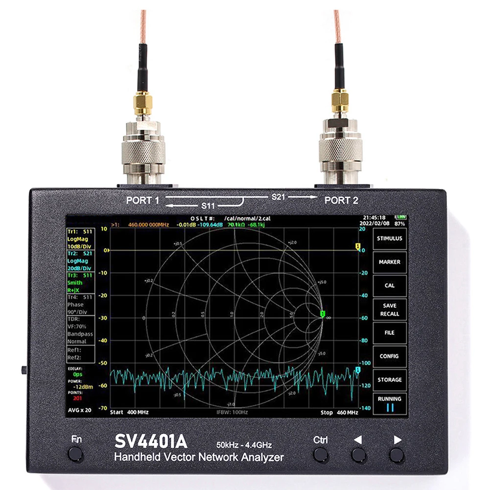 SV4401A Vector Network Analyzer Kits with 7 Inch IPS Touchscreen and 100dB Dynamic Range for Measurements SV4401A