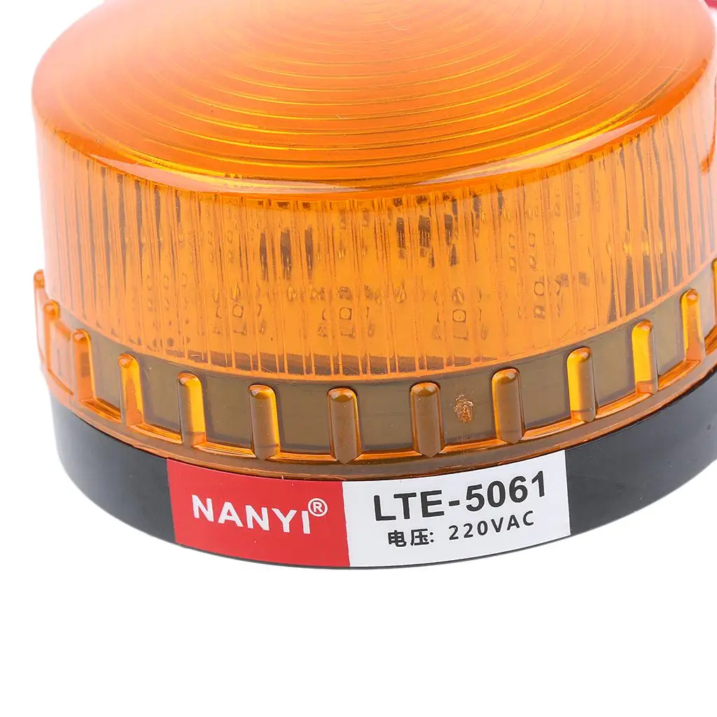 Yellow LED Emergency Warning Light Warning Lamp Water Proof AC220V