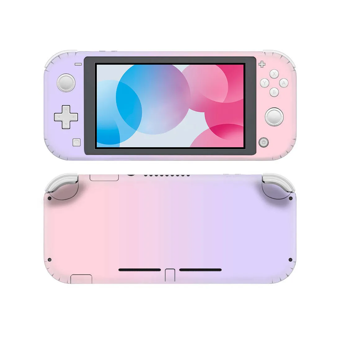 Naklejka ochronna z winylu na Switch Lite w kolorach czystego różu, fioletu, czerwieni i bieli, naklejka na konsolę NS Lite i Joy-con. — zdjęcie produktu 3