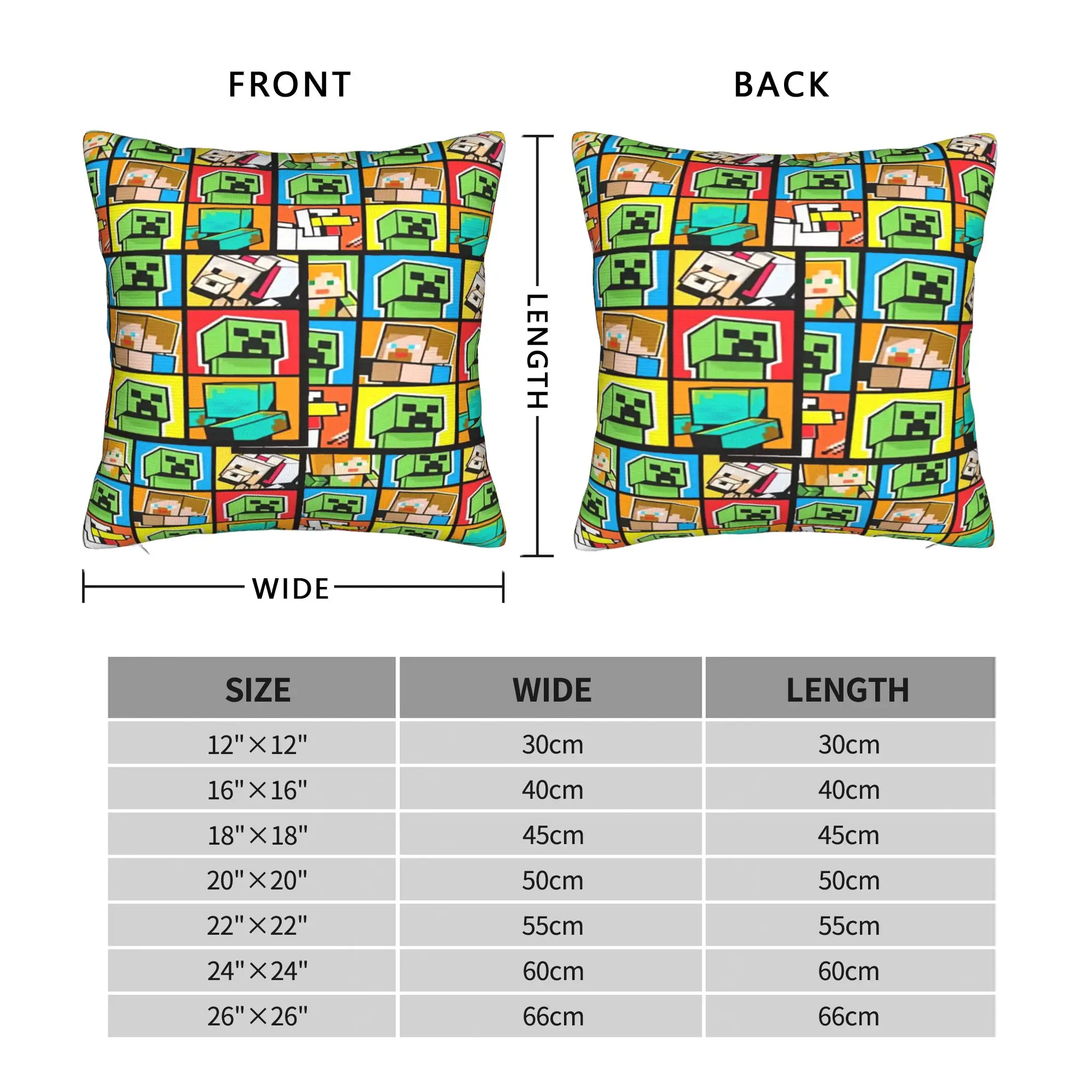 M-Minecrafts Ender Dragon Fight Pillow Case  Square Pillow Cover Cute Funny Pillowcases For Sofa Car Home Decor