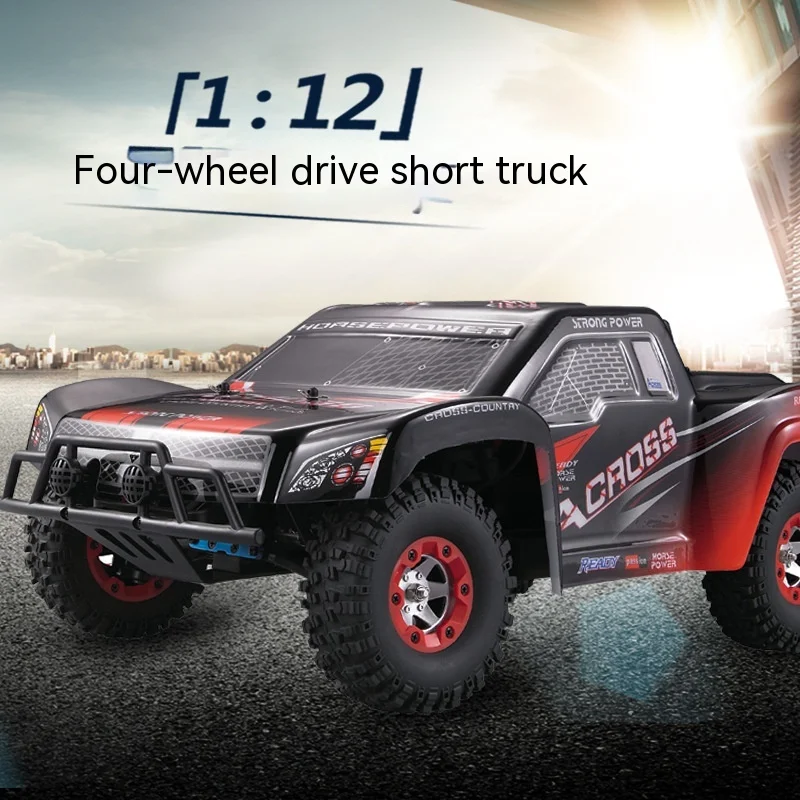 12423 2.4g Remote Control Electric Four-wheel Drive Short Truck 1:12 Full Scale Off-road High-speed Vehicle Drift Vehicle