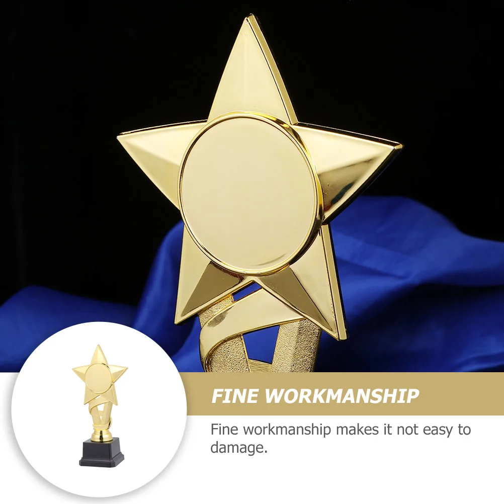 

2 Pcs Trophies Plastic Kids Award Trophy Trophies Golden Reward Prizes Lightweight Sports Awards Kids Study Team Favors