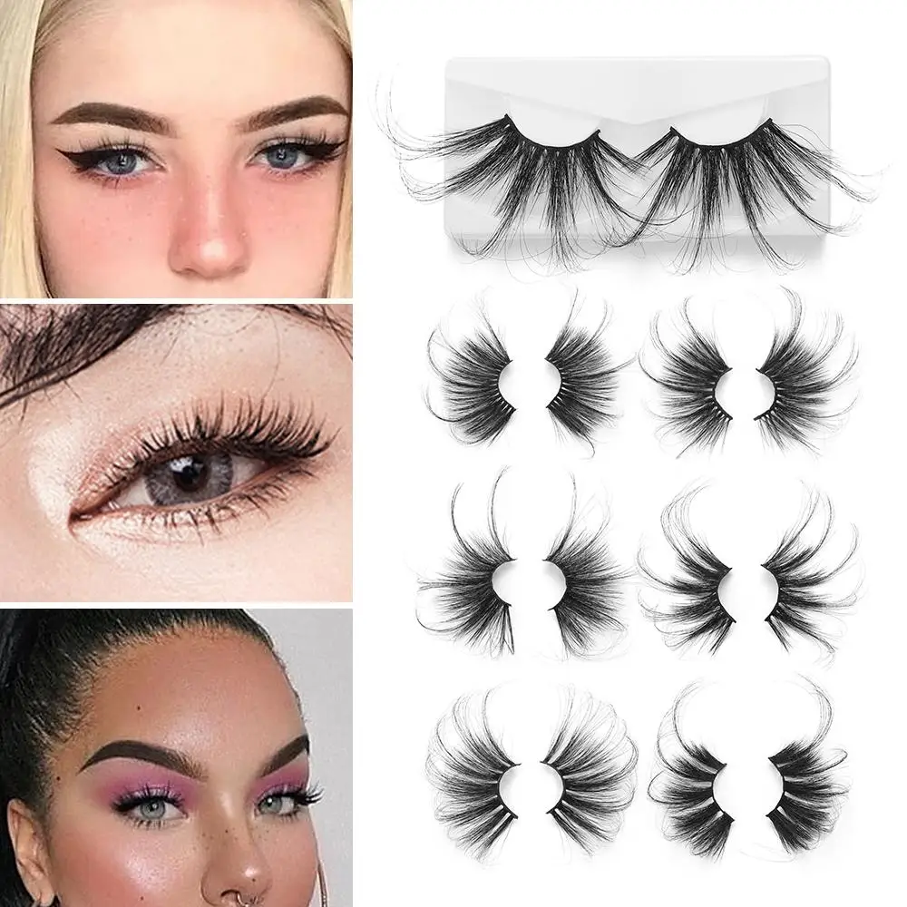 100% 3D Mink Hair False Eyelashes Very Long Eyelashes Lash Extension False Eyelashes Criss-cross Eyelashes Eye Makeup Tools