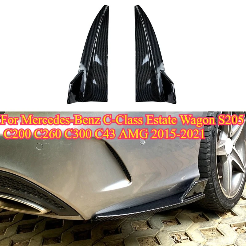 

Car Rear Bumper Lip Diffuser Side Splitter Spoiler For Mercedes-Benz C-Class Estate Wagon S205 C200 C260 C300 C43 AMG 2015-2021