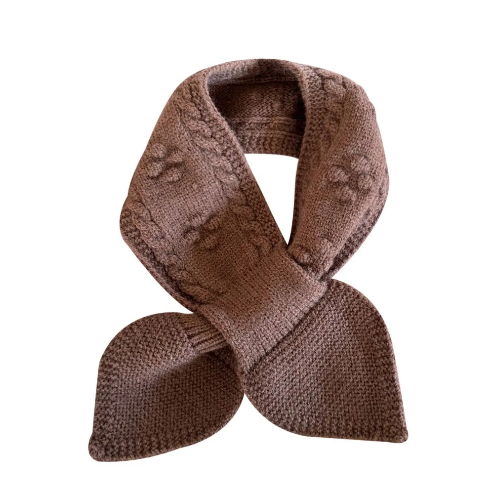 Simple Warm Winter Scarf Soft Thick Neck Warmer Cute Korean Knitted Scarf Outdoor