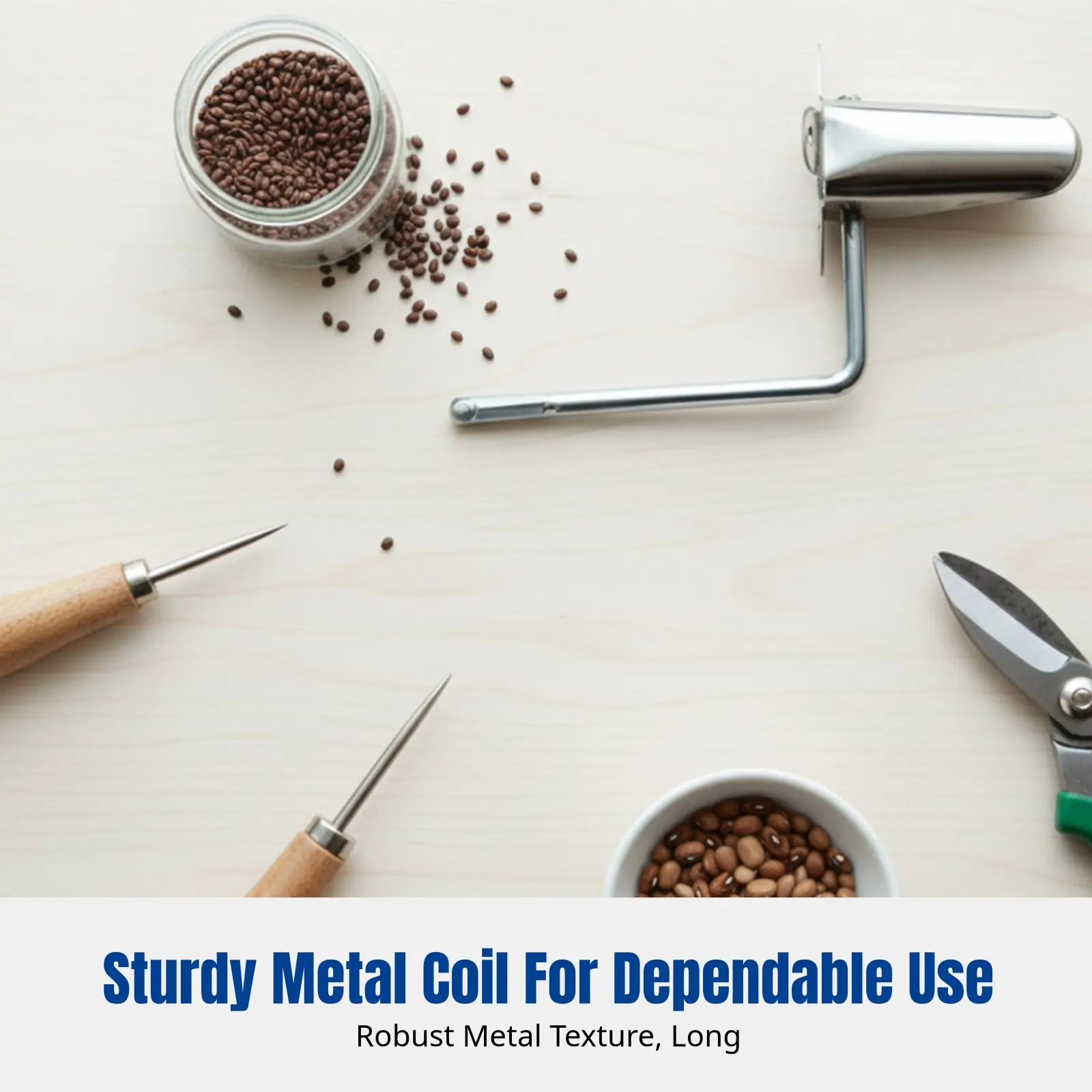 Seeder Parts Kit, Hand-Push Seeder Wheel, Press Wheel, Coil, Duckbill, Measure Plate, Brush Wheel Cover, Adaptable for Farming