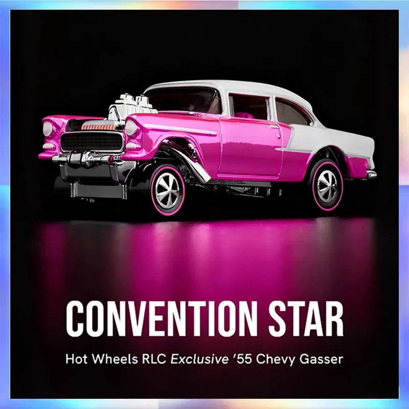 

Предпродажа, новые горячие колеса RLC, эксклюзивные 55, Chevy Bel Air Gasser, красная линия, серия, банкетное автомобильное украшение, коллекционный рождественский подарок