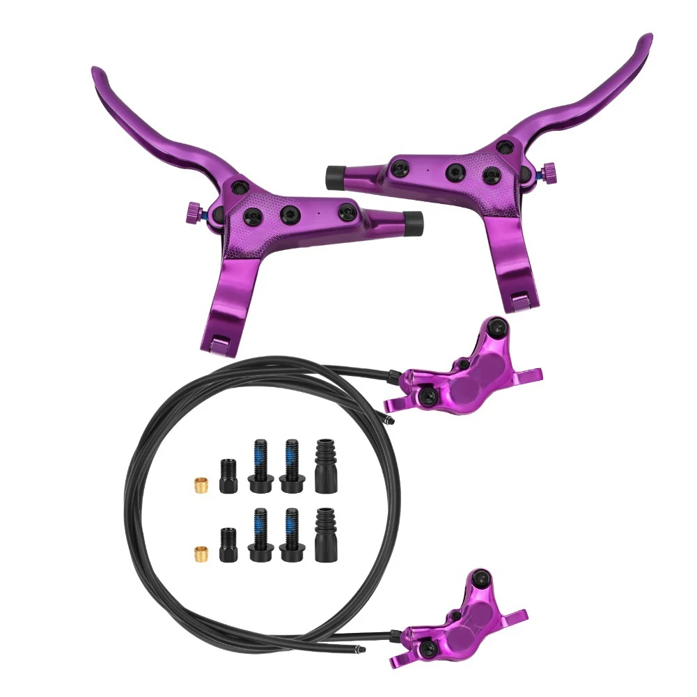 

4 Postion Disc Hydraulic Brake Split Tube Brake Set Aluminum Alloy Folding Mountain Bike Brake Set Replacement Bicycle Parts