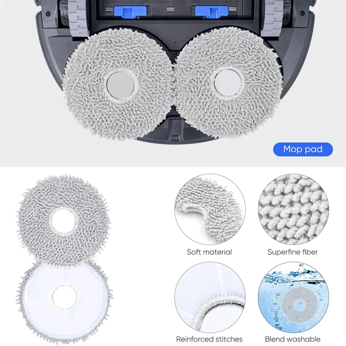 For T30S Robot Vacuum Cleaner Main Side Brush Hepa Filter Mop Cloth Dust Bags Replacement Parts