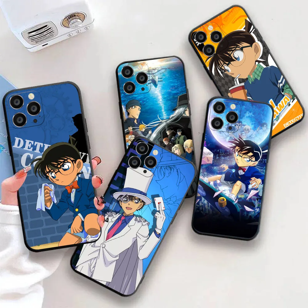 PK-31 Detective Conan Flexible Case For iPhone 6 6S 7 8 12 13 16 Mini Pro Max Plus