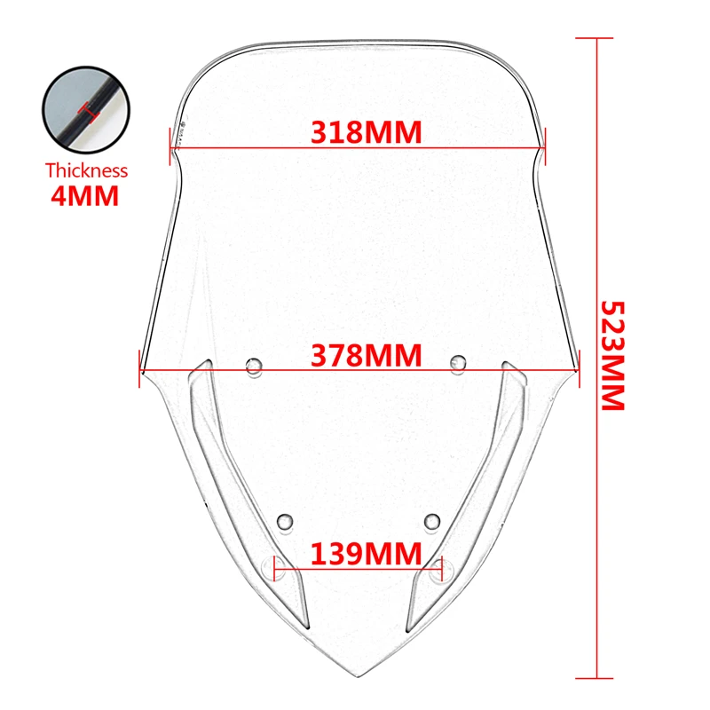 waase For Yahama X-MAX XMAX 300 2018 2019 2020 2021 2022 Windscreen Windshield Wind Deflector Shield Screen Visor Glass
