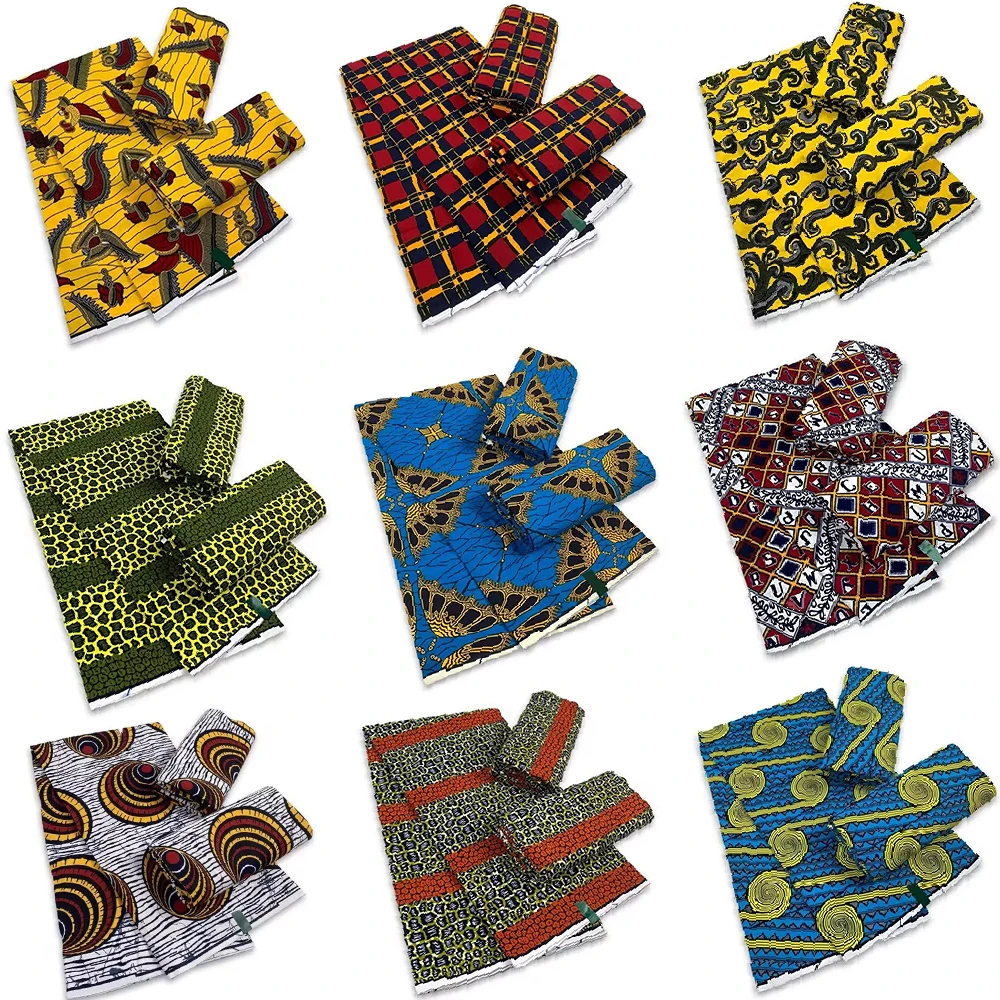 

100% Original Super African Hollandais Batik Fabric High Quality Dutch Ankara Wax Prints Cotton Fabric 6yards For Sewing LIN-1-8