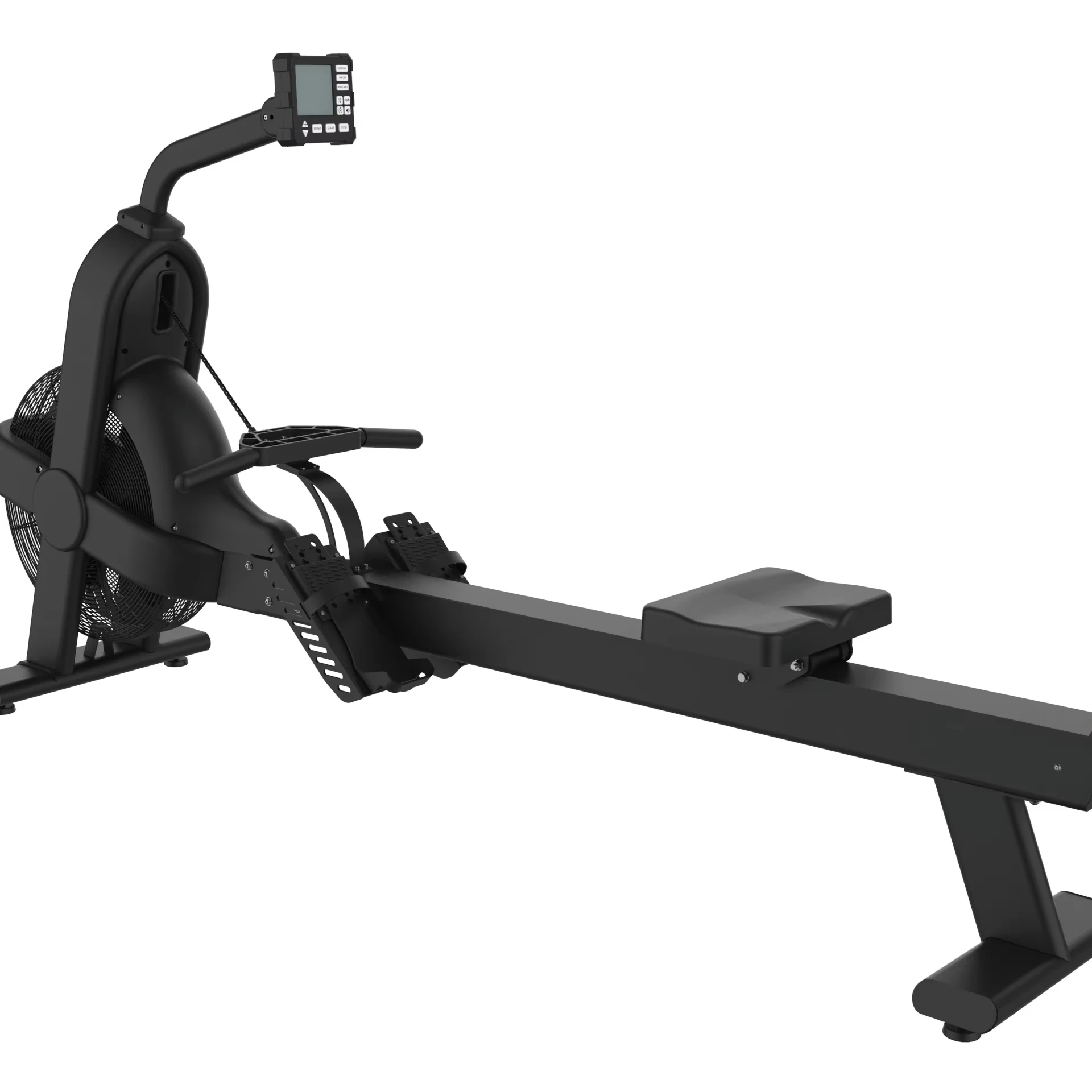 

Indoor Seated Air Rowing Machine, Foldable Fitness Rower with Adjustable Resistance, Cardio Exercise Equipment for Home Gym
