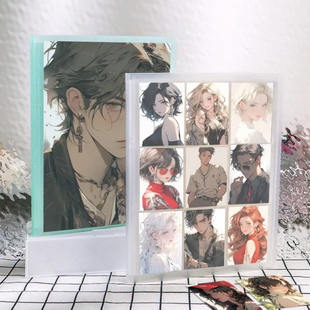 

With Inner Page Binder Photocard Holder A4 3 Inch Photo Album Binder Solid Color Simple Small Card Collect Book Card Storage