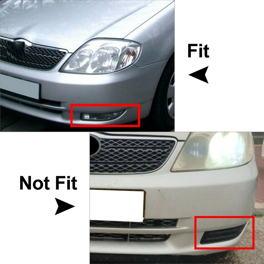 Front Bumper Lamp Fog Lights Cover For Toyota Corolla Kombi Limo E12 2001-2004 Without Bulbs