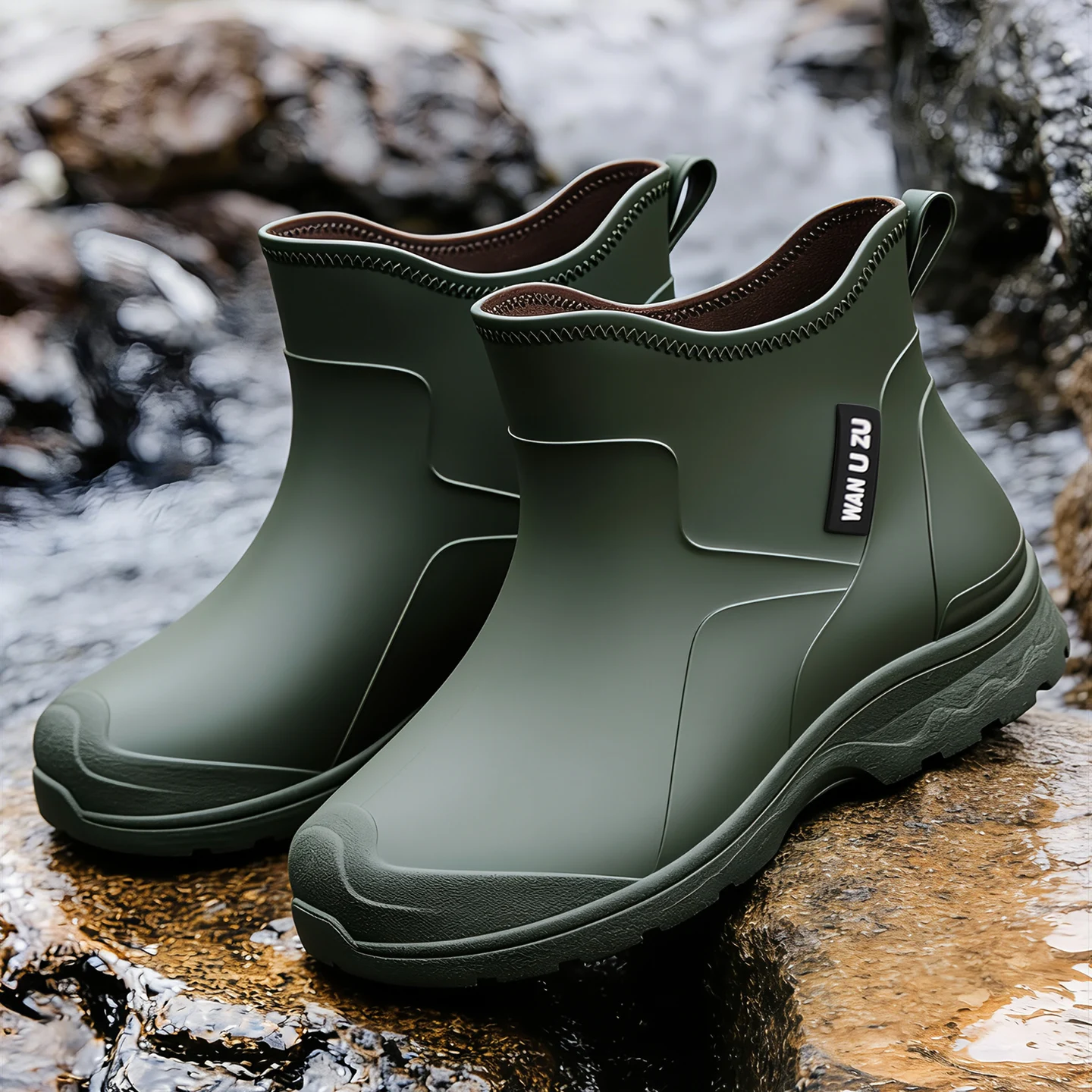 

Men's Waterproof Shoes, Short-Tube Non-Slip Rain Boots, Fishing Outdoor Wading Wear-Resistant Water Boots, Rain Boots