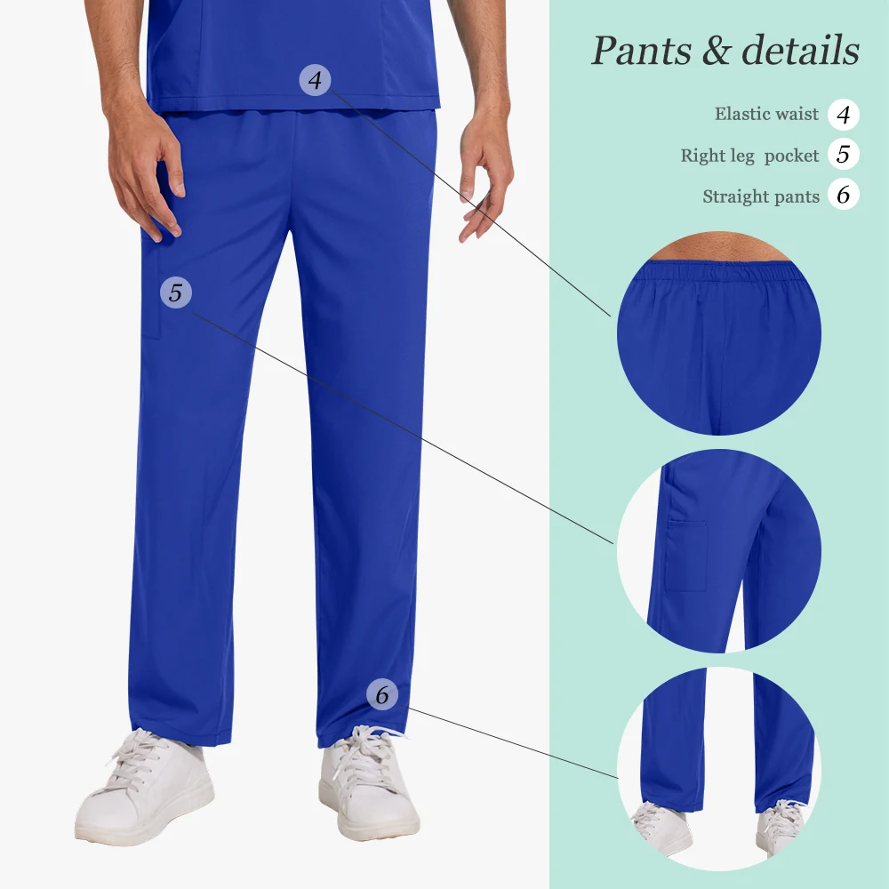 Scrub medico Donna Uomo Unisex Manica corta Abbigliamento da lavoro Uniformi chirurgiche ospedaliere Pantaloni infermieristici Set Uniforme SPA di bellezza sanitaria
