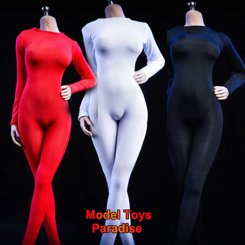 

VSTOYS 19XG37 4 Colors 1/6 Women Soldier Yoga Long Sleeve Jumpsuit Running Stretch Sports Wear Fit 12inch Action Figure Body