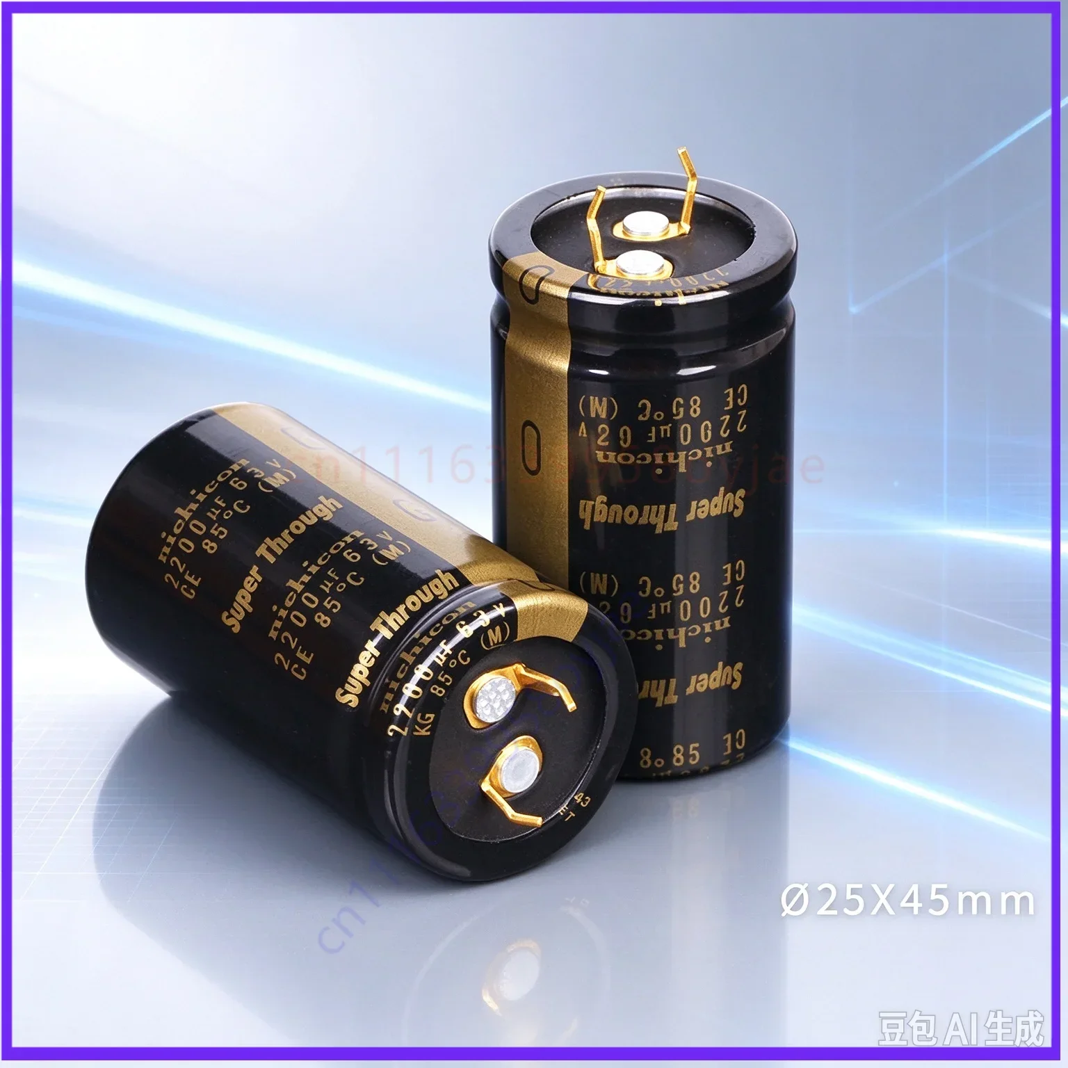 2pcs  Highgrade 2200uf 63V for KG Super Through Electrolytic Capacitor,Japan Imported