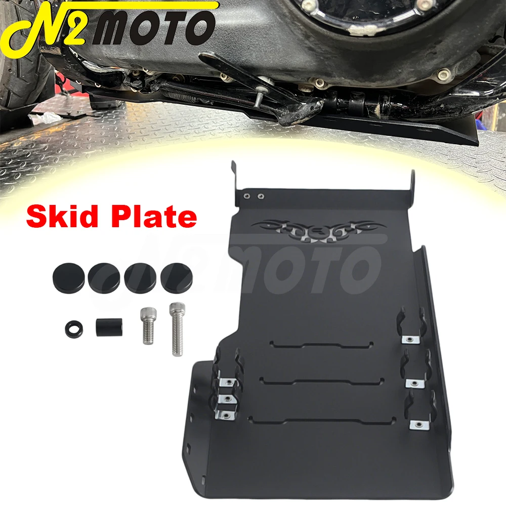 Protector de Motor y Placa Antideslizante de Aluminio para Motocicleta Harley Softail Breakout, Fat Boy, Fat Street Bob, Low Rider 18-26