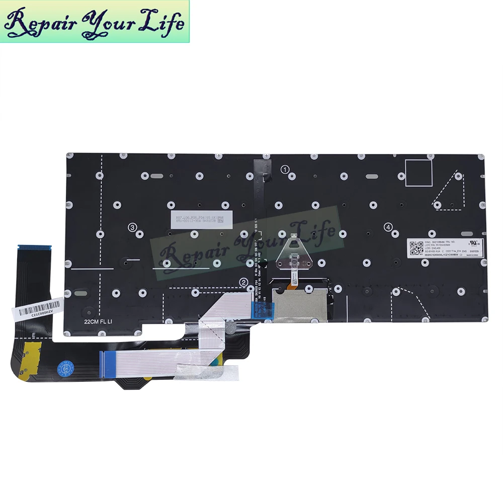 Latin US RUS Russian Backlit Keyboard For Lenovo ThinkPad T14S Gen 3 21BR 21BS 21CQ 21CR, RU-EN ENG Laptop Keyboard SN21D68484